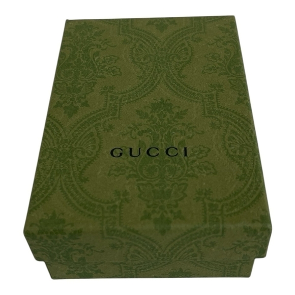 Authentic Empty GUCCI BOX Small Green Damask Print Accessories Jewelry Pin Box - Picture 2 of 4